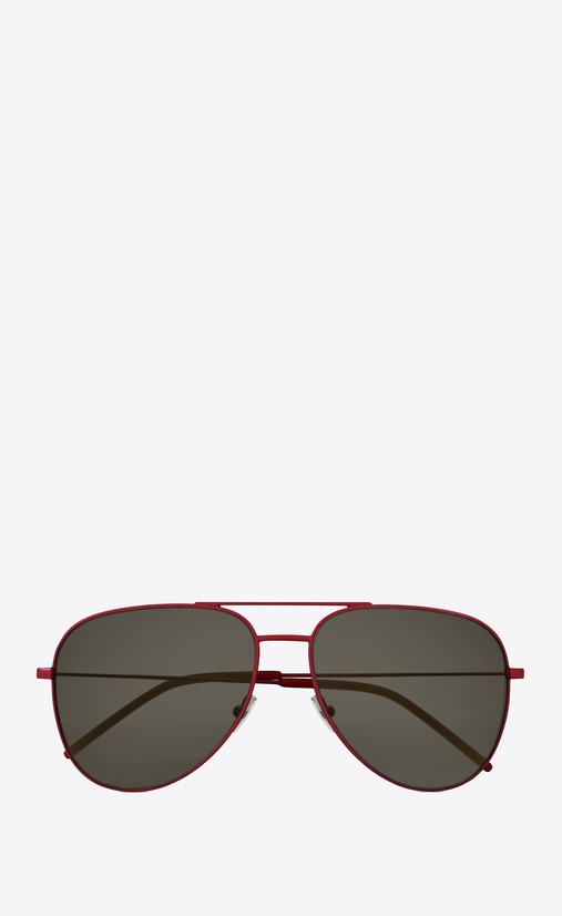 SAINT LAURENT CLASSIC E Classic 11 red and gray sunglasses a_V4